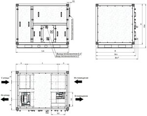 Приточно-вытяжная установка с роторным рекуператором RWN-RR-300(30m)-ЕС-НЕ0,4-Compact(N)